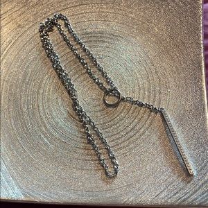 Bar and hoop necklace
